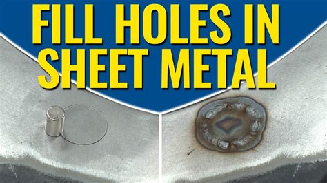 sheet metal hole repair|filling small holes in metal.